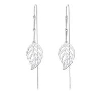 NTALJC Silver Threader Earring Dangle Drop Tassel Pull Through Earrings for Women