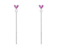 NTALJC Silver Threader Earring Dangle Drop Tassel Pull Through Earrings for Women