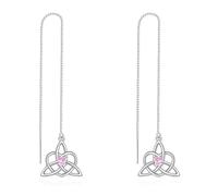 NTALJC Silver Threader Earring Dangle Drop Tassel Pull Through Earrings for Women