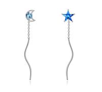 NTALJC Silver Threader Earring Dangle Drop Tassel Pull Through Earrings for Women