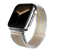 NTALJC Stainless Steel Watch Band Compatible for Band 38mm 40mm 41mm Women Men,Smartwatch Bands Adjustable Strap Magnetic Clasp Molecular Structure Mesh Wristband for iWatch Series SE/9/8