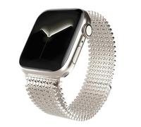 NTALJC Stainless Steel Watch Band Compatible for Band 38mm 40mm 41mm Women Men,Smartwatch Bands Adjustable Strap Magnetic Clasp Molecular Structure Mesh Wristband for iWatch Series SE/9/8