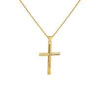NTALJC Sterling Silver Diamond Cut Cross Pendant Silver Corde Chain pour les femmes et les hommes religieux - Made en Italie est livré avec une boîte cadeau, Sterling Silver, N pour les filles