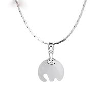 NTALJC Temperrament élégant Collier d'éléphant Forme de pierre précieuse élégante Collite de luxe à la main (longueur de chaîne: 45 cm)