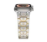 NTALJC Titan en acier en acier inoxydable Bandons de surveillance en acier pour bande Ultra 2 49 mm 46 mm 45 mm 44 mm Strap Series 10 9 8 7 6 5 4 3 2 1 SE avec connecteur en métal