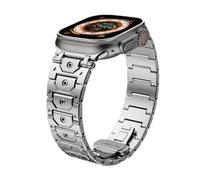 NTALJC Titan en acier en acier inoxydable Bandons de surveillance en acier pour bande Ultra 2 49 mm 46 mm 45 mm 44 mm Strap Series 10 9 8 7 6 5 4 3 2 1 SE avec connecteur en métal