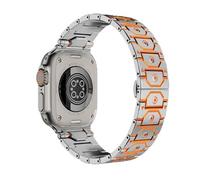 NTALJC Titan en acier en acier inoxydable Bandons de surveillance en acier pour bande Ultra 2 49 mm 46 mm 45 mm 44 mm Strap Series 10 9 8 7 6 5 4 3 2 1 SE avec connecteur en métal