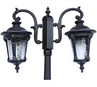 NTALJC V-Intage Die-Cast Aluminium 2 heads Glass Lantern Street Light Victorian Traditional Outdoor Column Light IP55 PILRURE PILRURE DE LA PIETURE DE LA PATIO ARRÉE,