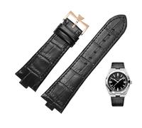 NTALJC Véritable bande de montre en cuir pour Vacheron Constantin Série à l'étranger 4500V 5500V P47040 Boucle en acier inoxydable Men de montre STRAP 25-8MM