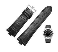NTALJC Véritable bande de montre en cuir pour Vacheron Constantin Série à l'étranger 4500V 5500V P47040 Boucle en acier inoxydable Men de montre STRAP 25-8MM