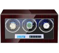 NTALJC Watch Wind Winder 3 Watch Box Box Piano Finish LCD Touch Afficher écran réglable Oreillers de surveillance ajusté LED illumination