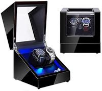 NTALJC Watch Wind Winder Box Automatic Rotate Watch Winder 2 0 Boîte de stockage, avec moteur extrêmement silencieux, double alimentation (couleur: h)