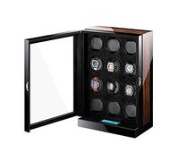 NTALJC Watch Winder 12 Montres, Affichage Automatique de l'enroulement tournant automatiquement Motor et LCD, LED Éclairage de Piano Peinture de Peinture Wather Wather Watcher Rangement