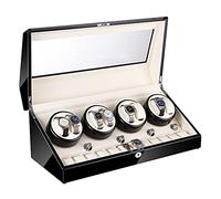 NTALJC Watchwinder8 + 12Automawinderboxwithledilluminationquietmotorpianopaintexteriorlargecapacity4rotationmodes (d) watchwinder