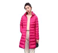 NTALJC Women's Slim Down Jackets Detachable Hooded Puffer Coats Lightweight Long Winter Warm Parkas Outerwear