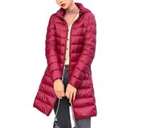 NTALJC Women's Slim Down Jackets Detachable Hooded Puffer Coats Lightweight Long Winter Warm Parkas Outerwear