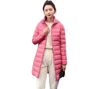 NTALJC Women's Slim Down Jackets Detachable Hooded Puffer Coats Lightweight Long Winter Warm Parkas Outerwear