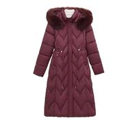 NTALJC Women's Winter Parkas Plush Collar Hooded Jackets Plus Size Thick Warm Fashion Coats Outerwear