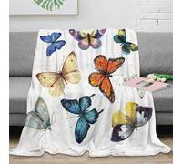 NTBSDVKDO 3D Imprimé Art Collection Plaid Microfibre Légère Literie Aquarelle Illustration Couverture de Lit Chaude Anti-Bouloche pour Adultes Enfants Couples 80×90inch(200x230cm)