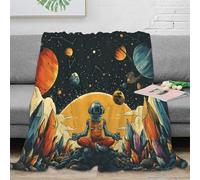 NTBSDVKDO 3D Imprimé in Espace Jeté de Lit Microfibre Chaud Sci FI Cosmic Couverture de Voyage Compact pour Étudiants Campeurs Jeunes 60x80inch(150x200cm)
