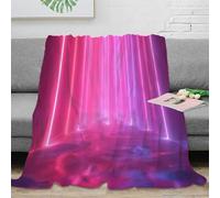 NTBSDVKDO 3D Imprimé néon Light Tunnel Jeté de Canapé Microfibre Chaud Vif Futuristic Couverture Compacte pour Jeunes Adultes Salariés Voyageurs 40x50inch(100x130cm)
