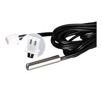 NTC Thermistor Capteur de température 10K B3950, sonde en acier inoxydable étanche, pour air/eau/aimant, plage de température jusqu'à 99 °C, 2 broches (2 mètres étanche)