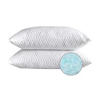 NTCOCO Lot de 2 oreillers de lit en Mousse à mémoire de Forme déchiquetée pour Dormir, avec Oreiller Lavable, Amovible, rafraîchissant et hypoallergénique pour Les Personnes Dormant sur Le Dos et Le