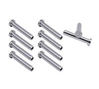 Ntcpefy 10 PièCes SéRies Goujon en Acier Inoxydable Embout de Goujon Embouts FiletéS Goujon Apparié avec Tendeur de Câble pour Kit de -Corps de Câble de 1/8 Pouce