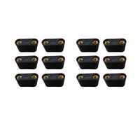 Ntcpefy 12 Pièces Planche à Voile en Plastique Noir 2 Trous Repose-Pieds Insérer Planche à Voile Repose-Pieds Remplacement Planche de Surf Accessoire de Surf