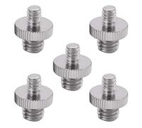 Ntcpefy 5 Pièces 1/4 Pouce Mâle À 1/4 Pouce Mâle Adaptateur À Vis Filetée en Métal De Vis De Trépied pour Appareil Photographique Reflex -Objectif,Support De Lampe
