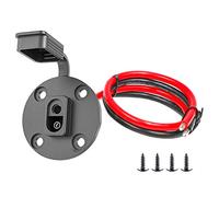 Ntcpefy Connecteur SAE, Port de Paroi LatéRale de Prise éTanche Aux IntempéRies, Câble Connexion Montage sur Panneau Encastrable pour Chargeur de Batterie de GéNéRateur Solaire (1 Paquet)