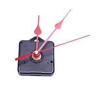 Ntcpefy Horloge Murale De Remplacement Pieces De Reparation DIY A Main Moteur A Horloge A Quartz Mecanisme A Mouvement Pendule avec Ensemble Mains Et Accessoires (Noir + Rouge)
