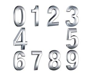 Ntcpefy Lot de 10 numéros auto-adhésifs pour porte, maison, boîte postale, numéro d'adresse, pour résidentiel et boîte postale, 0 9