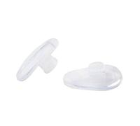 Ntcpefy Lot de 5 paires de plaquettes de nez ovales en silicone souple pour lunettes (transparentes)
