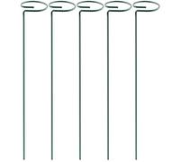 Ntcpefy Lot de 5 poteaux pour plantes de jardin - Tige - Poteaux de plantes - Cage - Anneaux de fleurs - Tige verticale