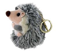 Ntcpefy Mignon HéRisson en Peluche Porte-CléS Portable Pendentif Porte-CléS HéRisson Pompon Anneau Pendentif en Peluche Gris Anime Fourrure Cadeaux