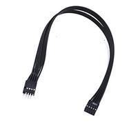 Ntcpefy yunnie Carte MèRe Carte MèRe 9 Broches USB 2.0 Mâle à Femelle Extension Câble de DonnéEs Cordon Fil Ligne pour PC Bricolage, 30 Cm, le noir, 30cm