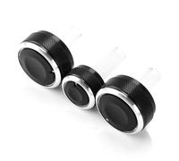 Nterrupteur de climatisation Lot de 3 boutons de climatisation pour voiture, interrupteur de contrôle de la chaleur, pour Volkswagen VW GOLF 4 MK4 Passat B5 Bora(Black)