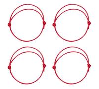 NTEVXZ 4pcs Bracelet Tressé Rouge Réglable Porte Bonheur en Corde Pour Hommes Femmes Protection Mauvais œil Bonne Chance
