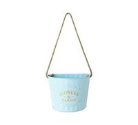 NTf093 Jardinière murale demi-ronde de style rustique à suspendre en métal vieilli pour plantes succulentes ou fleurs séchées Décoration murale intérieur/extérieur (A, 14 x 14 cm)