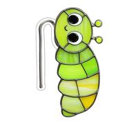 Ntf218 Décoration de jardin en acrylique en pot et vitrail coloré pour pots de fleurs (vert, 12 x 7,3 cm)