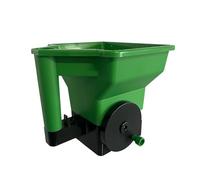 NTf295 Épandeur portatif et épandeur de graines de glace et de glace réglable avec manivelle facile Capacité de 3 l Vert 23 x 24 x 21 cm