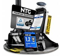 NTG Cric hydraulique PRO 3T - 75-505 mm - Extra plat | Course rapide à double piston avec barre de pompe en deux parties, poignée antidérapante et coussinet en caoutchouc rembourré
