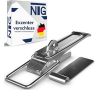 NTG Fermeture Excentrique avec Plaque de Fixation | 210 mm | galvanisé et résistant aux intempéries | Fermeture de Serrage de remorque | Fermeture de ridelle | Fermeture à Levier |