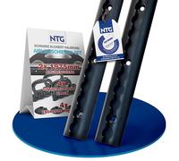 NTG Rail aérien 2 m / 1975 mm semi-circulaire en aluminium - Certifié TÜV - Kit économique d'accessoires de remorque - Barre de sécurité de chargement - Rail en aluminium pour camion, voiture