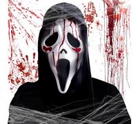 NTGFU Masque Scream - Ghostface - Costume d'Halloween pour Adulte - Masque d'Horreur pour Fête, Cosplay, Jeux de Rôle