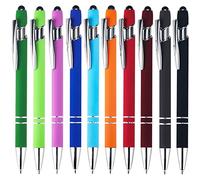 NTGRTY 10 Pièces Stylos à Bille 1.0 mm Stylet Capacitif 2 en 1 pour Ecrans Tactiles iPhone, iPad, Ordinateur Portable et Fournitures de Bureau (encre noire)