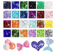 NTGRTY 30240 Pièces Sequins pour Couture 24 Couleurs Sequins Loisirs Créatifs kit Lridescentes Sequin pour Bricolage Fabrication d'Artisanat