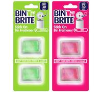 NTI 4 x désodorisant à Coller pour poubelles fraîches avec pédale pivotante, Parfum d'air, Souffle de Baies | Citronnelle et citronnelle | P&P GRATUITS au Royaume-Uni