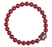 NTIYOU Bracelets Bracelet de Perles Perles d'inquiétude Chance perlée Pierre précieuse Naturelle Charme d'énergie Extensible for Les Femmes Talisman for la prospérité Perlé(8mm)